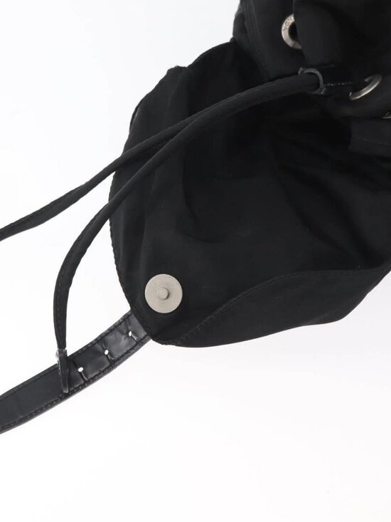 PRADA Backpack Nylon Black Silver Auth 178309 main image 5